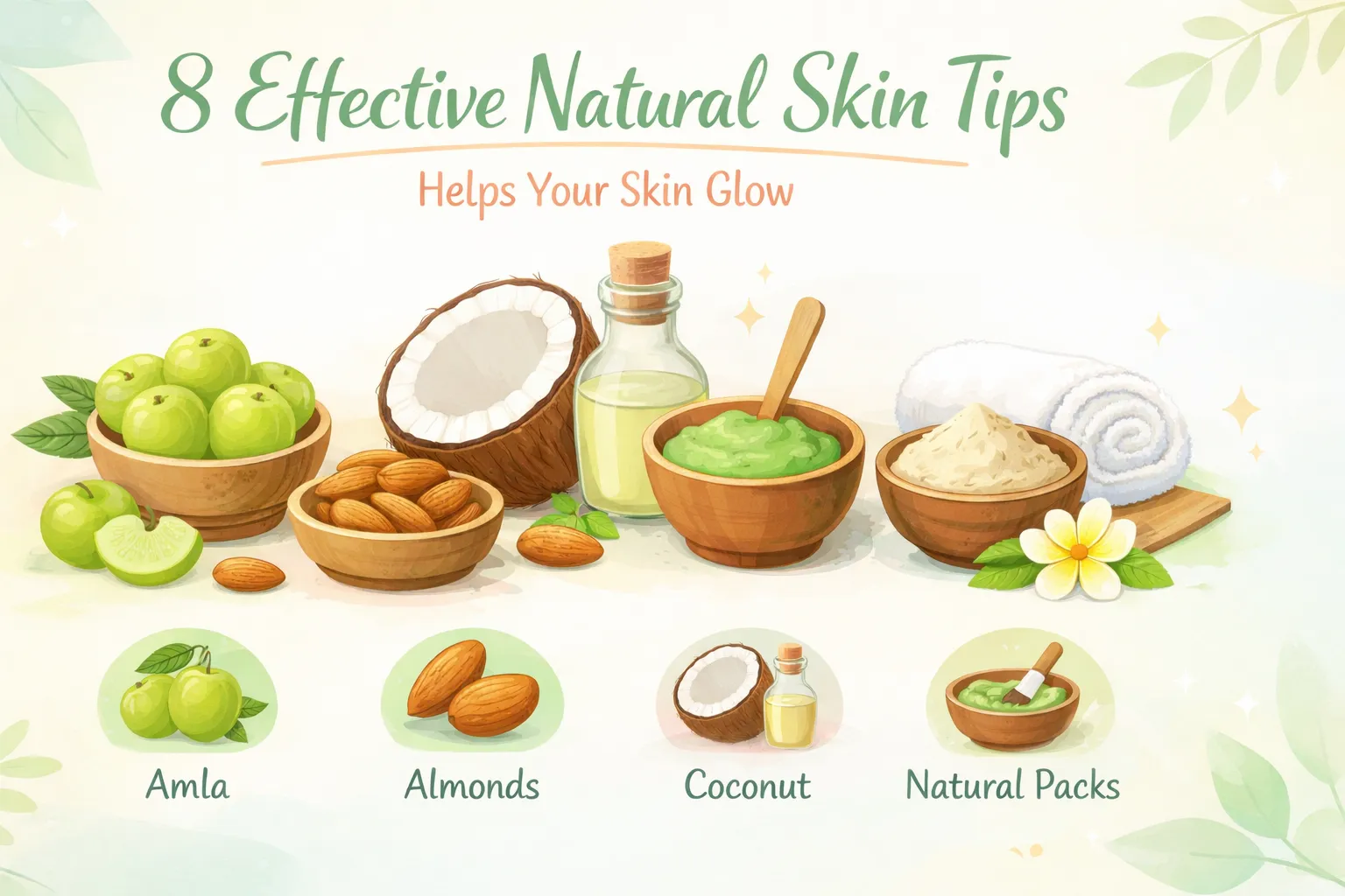8 Effective Natural Skin Tips Helps Your Skin Glow